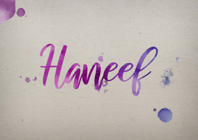 Free photo of Haneef Watercolor Name DP