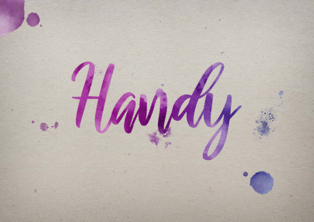 Free photo of Handy Watercolor Name DP