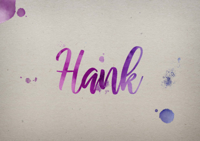 Free photo of Hank Watercolor Name DP