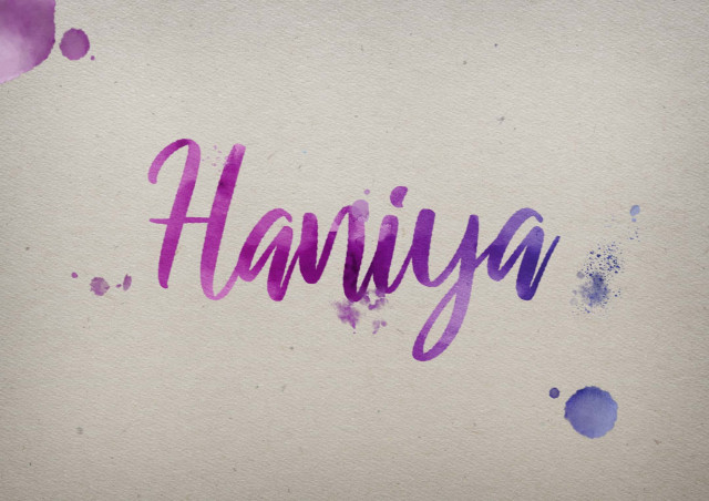 Free photo of Haniya Watercolor Name DP