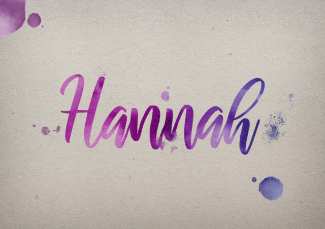 Free photo of Hannah Watercolor Name DP