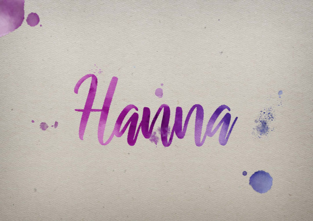 Free photo of Hanna Watercolor Name DP