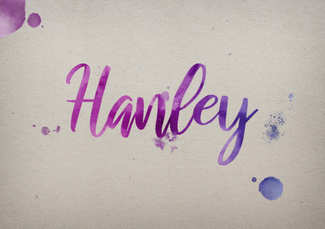 Free photo of Hanley Watercolor Name DP