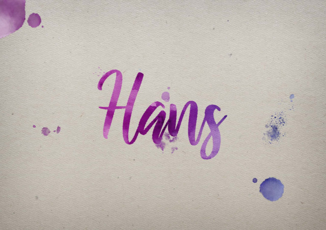 Free photo of Hans Watercolor Name DP