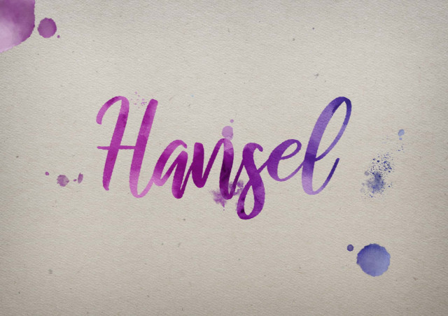 Free photo of Hansel Watercolor Name DP