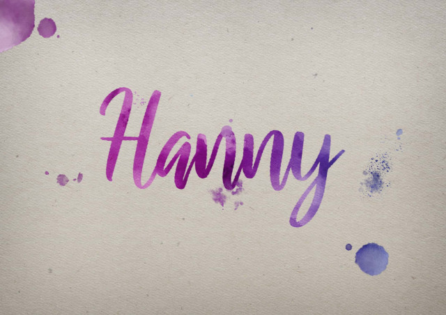 Free photo of Hanny Watercolor Name DP