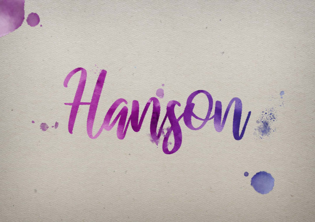 Free photo of Hanson Watercolor Name DP