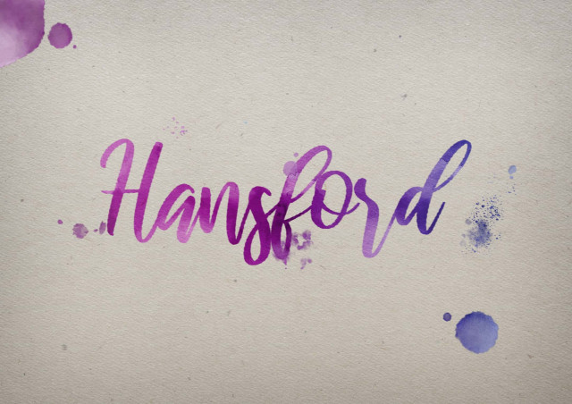 Free photo of Hansford Watercolor Name DP