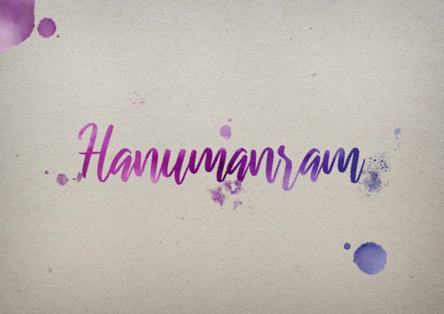 Free photo of Hanumanram Watercolor Name DP