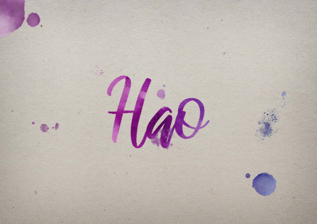 Free photo of Hao Watercolor Name DP