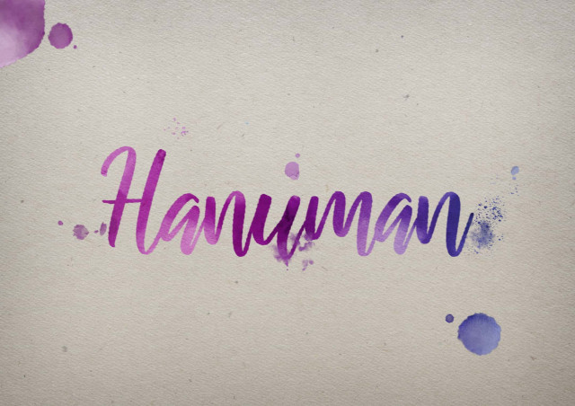 Free photo of Hanuman Watercolor Name DP