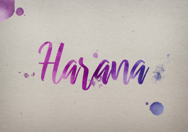 Free photo of Harana Watercolor Name DP