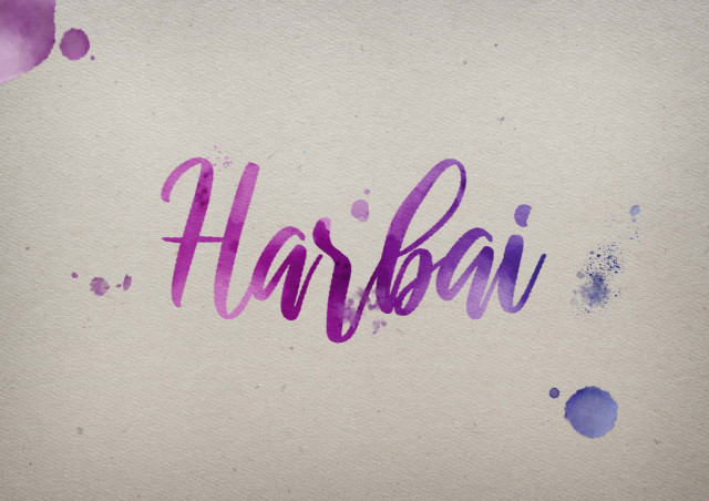 Free photo of Harbai Watercolor Name DP