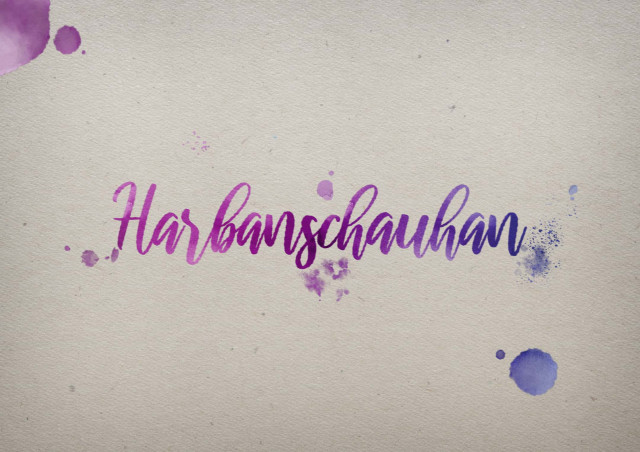 Free photo of Harbanschauhan Watercolor Name DP