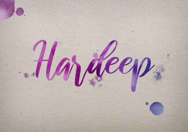 Free photo of Hardeep Watercolor Name DP