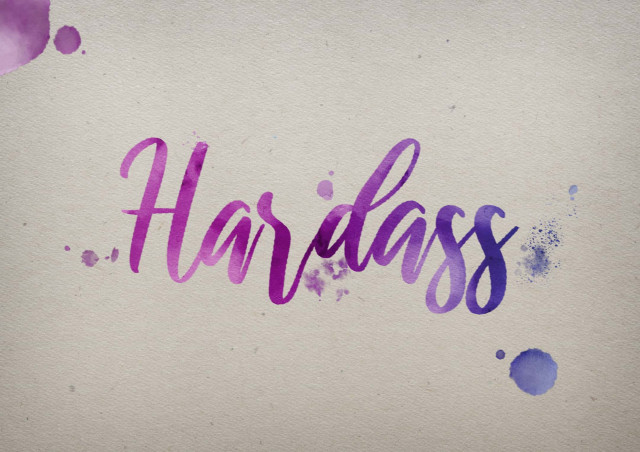 Free photo of Hardass Watercolor Name DP