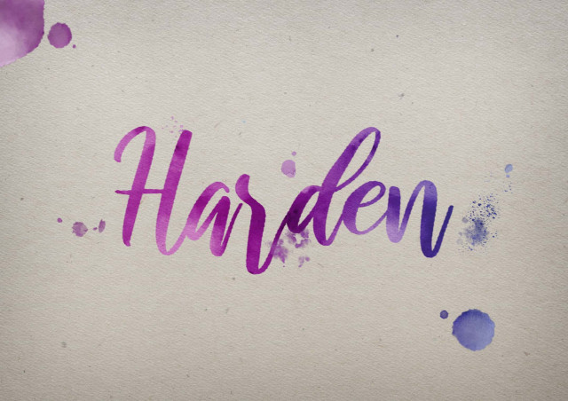 Free photo of Harden Watercolor Name DP