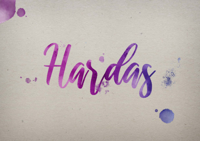 Free photo of Hardas Watercolor Name DP