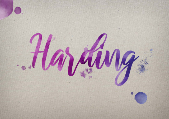 Free photo of Harding Watercolor Name DP