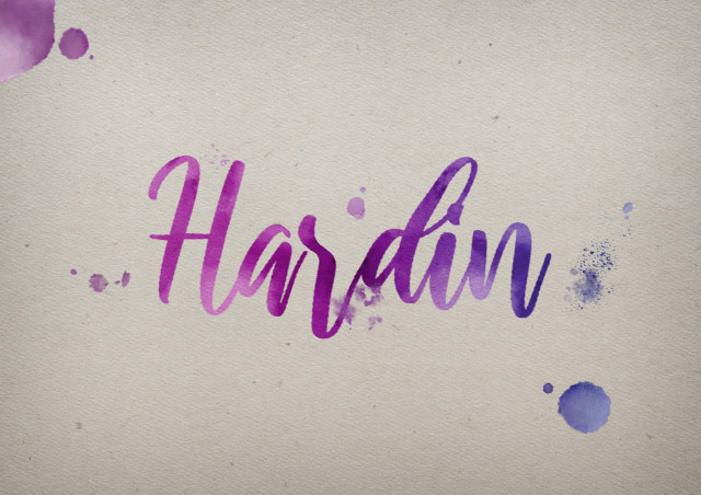 Free photo of Hardin Watercolor Name DP