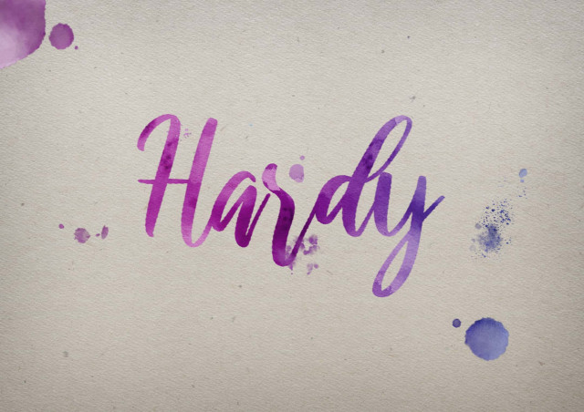 Free photo of Hardy Watercolor Name DP
