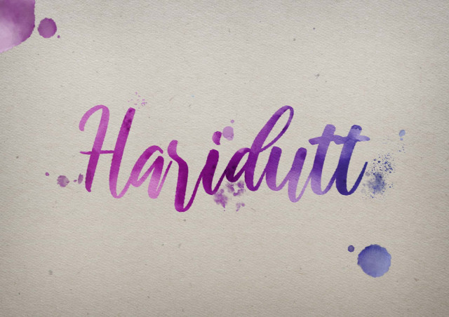 Free photo of Haridutt Watercolor Name DP
