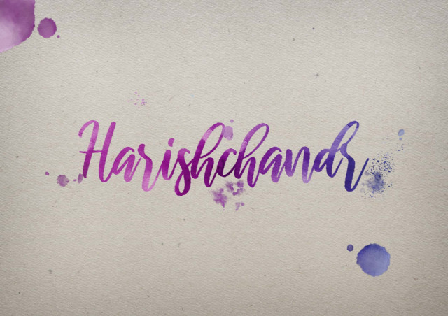 Free photo of Harishchandr Watercolor Name DP