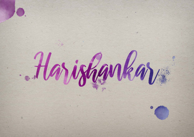 Free photo of Harishankar Watercolor Name DP