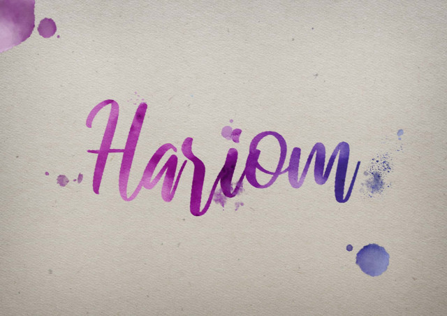 Free photo of Hariom Watercolor Name DP