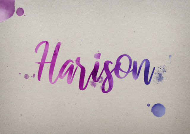 Free photo of Harison Watercolor Name DP