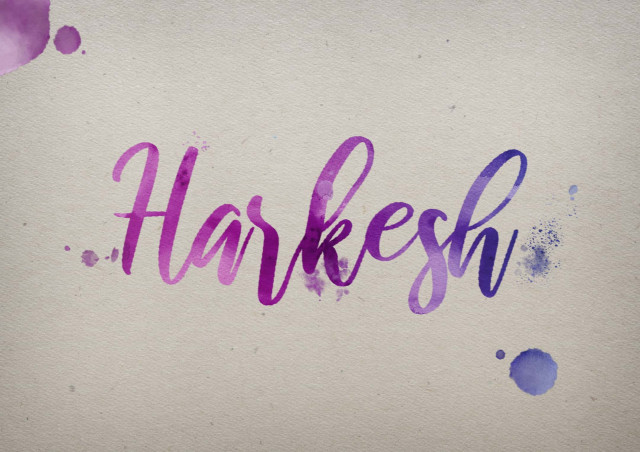 Free photo of Harkesh Watercolor Name DP
