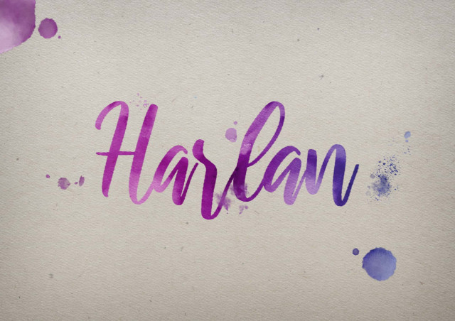 Free photo of Harlan Watercolor Name DP