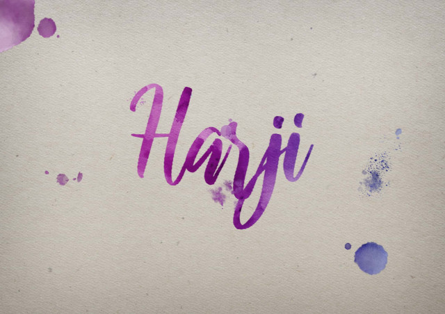 Free photo of Harji Watercolor Name DP