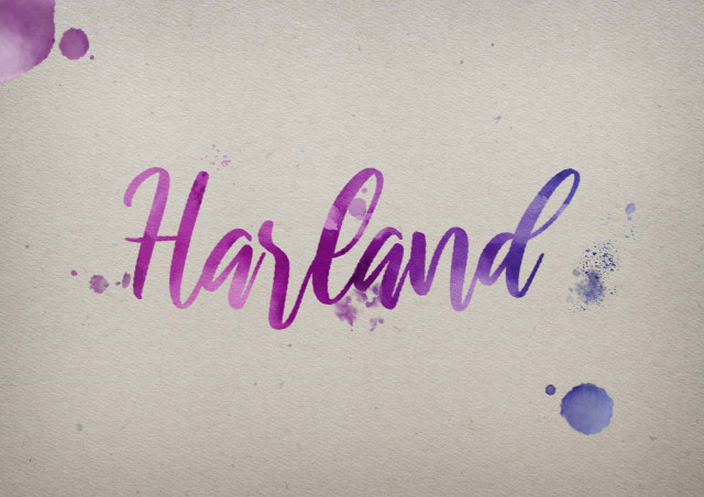 Free photo of Harland Watercolor Name DP