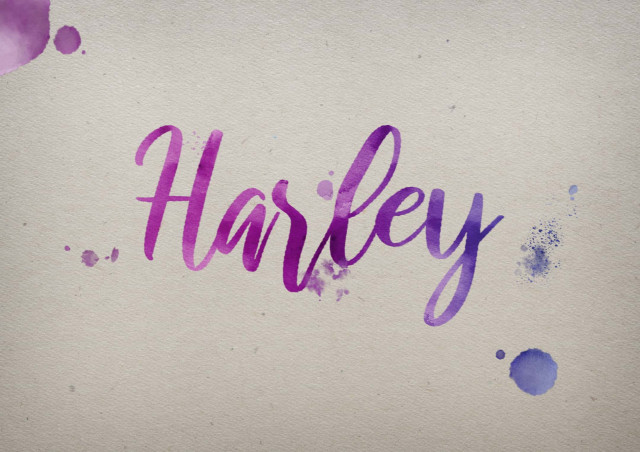 Free photo of Harley Watercolor Name DP