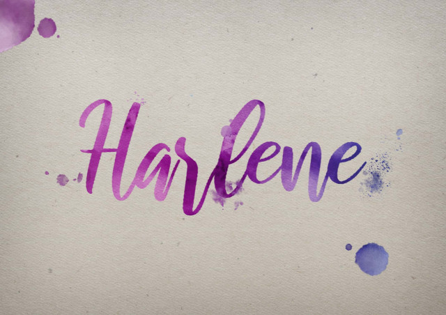 Free photo of Harlene Watercolor Name DP