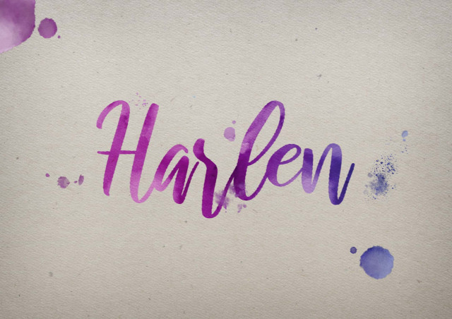 Free photo of Harlen Watercolor Name DP