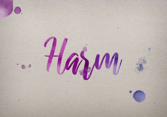 Free photo of Harm Watercolor Name DP