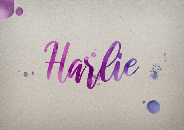 Free photo of Harlie Watercolor Name DP