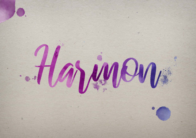 Free photo of Harmon Watercolor Name DP