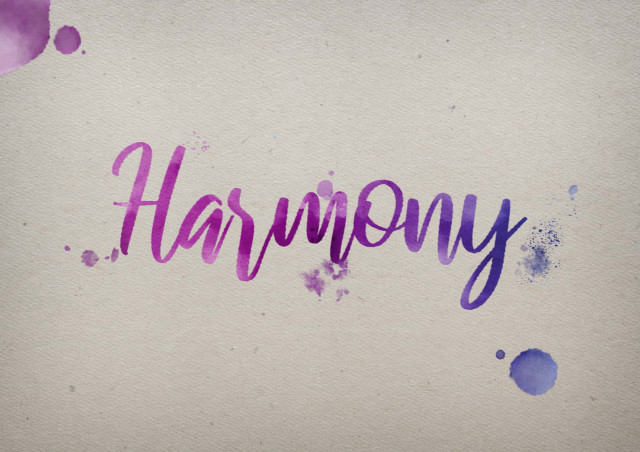 Free photo of Harmony Watercolor Name DP