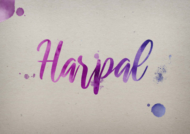 Free photo of Harpal Watercolor Name DP
