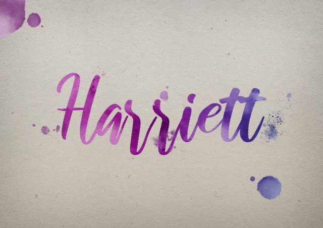 Free photo of Harriett Watercolor Name DP