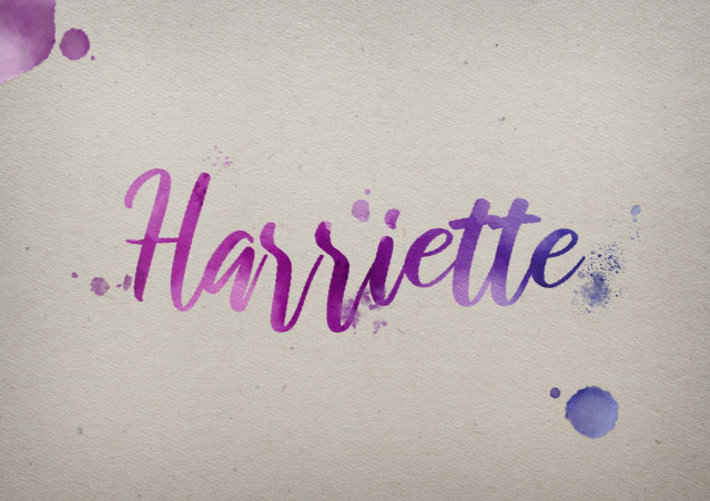 Free photo of Harriette Watercolor Name DP