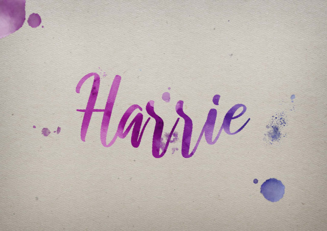 Free photo of Harrie Watercolor Name DP