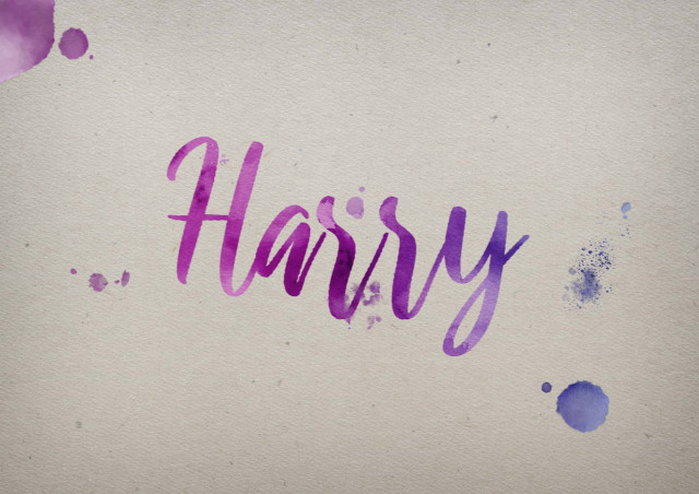 Free photo of Harry Watercolor Name DP