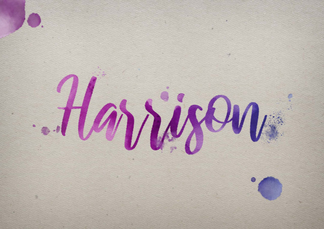 Free photo of Harrison Watercolor Name DP