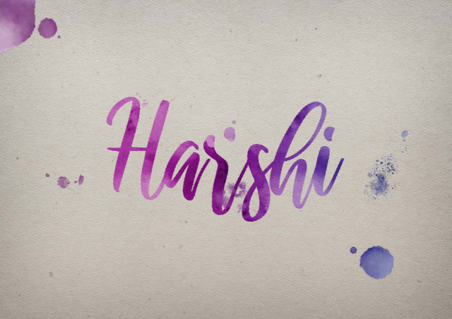 Free photo of Harshi Watercolor Name DP