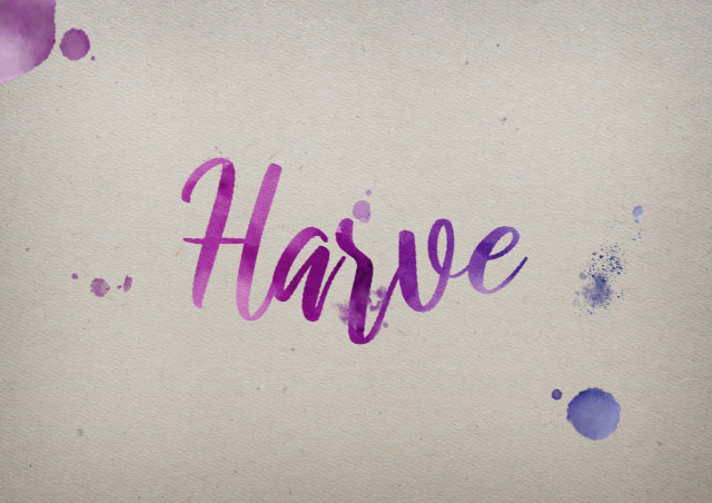 Free photo of Harve Watercolor Name DP