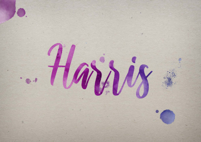 Free photo of Harris Watercolor Name DP